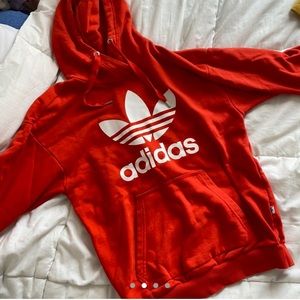 Red (Not Orange!) Adidas Pullover Hoodie